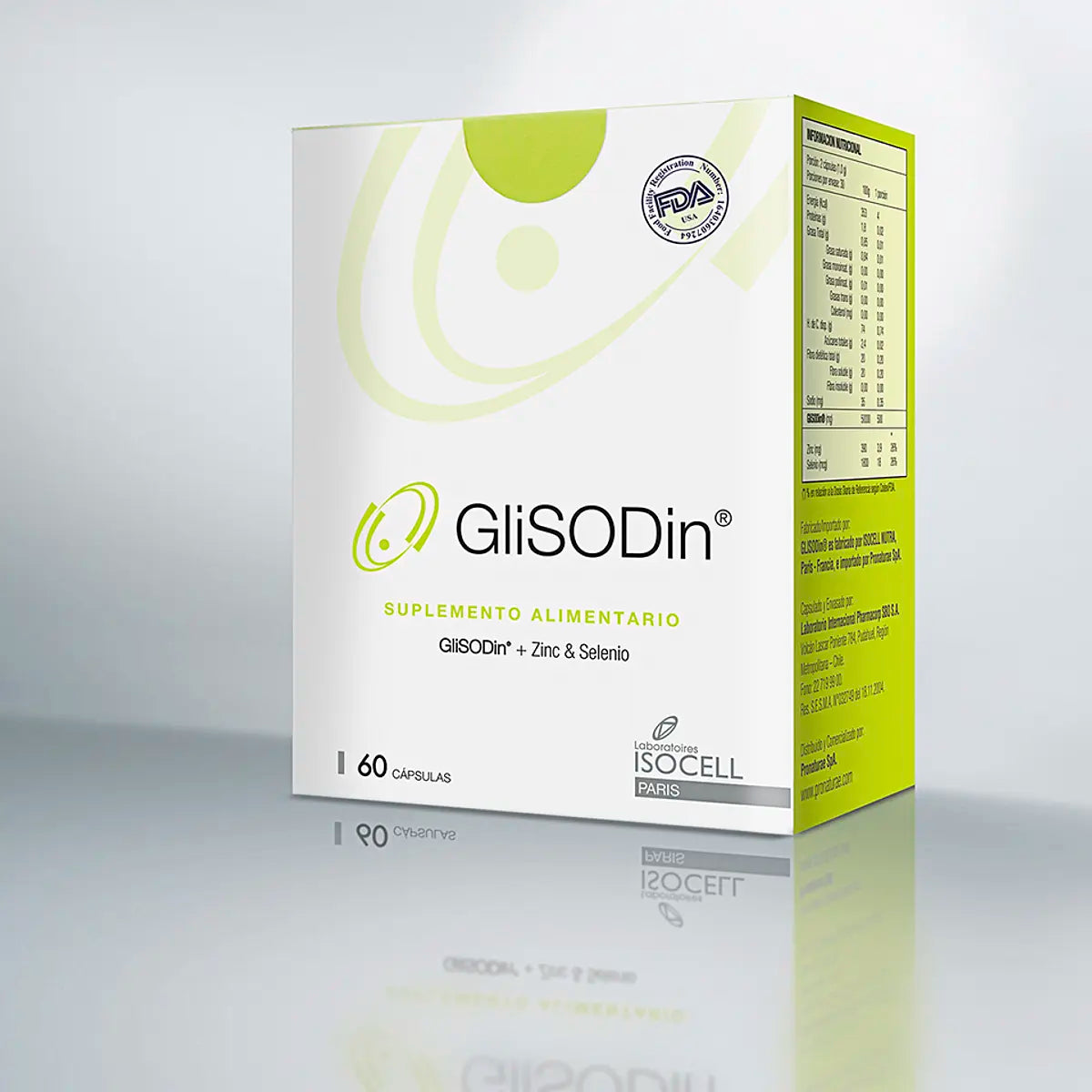 GliSODin Antioxidante Sistémico - Rejuvenece, evita caída pelo, Hidrata, Da Brillo, desinflama, mejora rosácea y acné